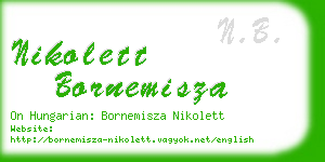 nikolett bornemisza business card